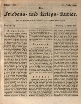 Der Friedens- u. Kriegs-Kurier (Nürnberger Friedens- und Kriegs-Kurier) Dienstag 13. Oktober 1835