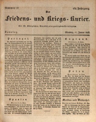 Der Friedens- u. Kriegs-Kurier (Nürnberger Friedens- und Kriegs-Kurier) Sonntag 17. Januar 1836