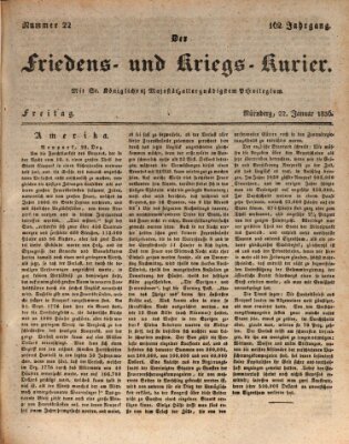 Der Friedens- u. Kriegs-Kurier (Nürnberger Friedens- und Kriegs-Kurier) Freitag 22. Januar 1836