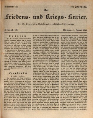 Der Friedens- u. Kriegs-Kurier (Nürnberger Friedens- und Kriegs-Kurier) Samstag 23. Januar 1836