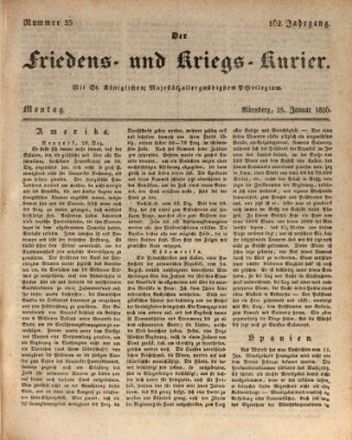 Der Friedens- u. Kriegs-Kurier (Nürnberger Friedens- und Kriegs-Kurier) Montag 25. Januar 1836