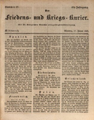 Der Friedens- u. Kriegs-Kurier (Nürnberger Friedens- und Kriegs-Kurier) Mittwoch 27. Januar 1836