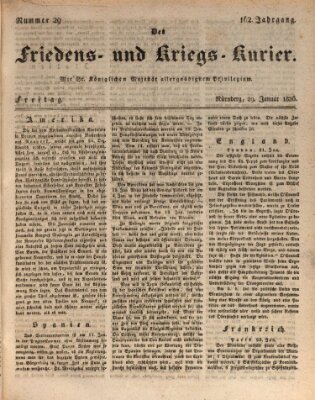 Der Friedens- u. Kriegs-Kurier (Nürnberger Friedens- und Kriegs-Kurier) Freitag 29. Januar 1836