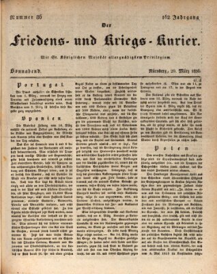 Der Friedens- u. Kriegs-Kurier (Nürnberger Friedens- und Kriegs-Kurier) Samstag 26. März 1836