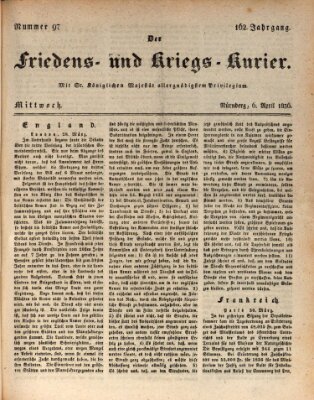 Der Friedens- u. Kriegs-Kurier (Nürnberger Friedens- und Kriegs-Kurier) Mittwoch 6. April 1836