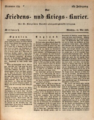 Der Friedens- u. Kriegs-Kurier (Nürnberger Friedens- und Kriegs-Kurier) Mittwoch 18. Mai 1836