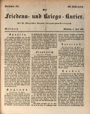 Der Friedens- u. Kriegs-Kurier (Nürnberger Friedens- und Kriegs-Kurier) Mittwoch 8. Juni 1836