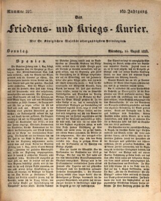 Der Friedens- u. Kriegs-Kurier (Nürnberger Friedens- und Kriegs-Kurier) Sonntag 14. August 1836