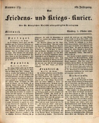 Der Friedens- u. Kriegs-Kurier (Nürnberger Friedens- und Kriegs-Kurier) Mittwoch 5. Oktober 1836