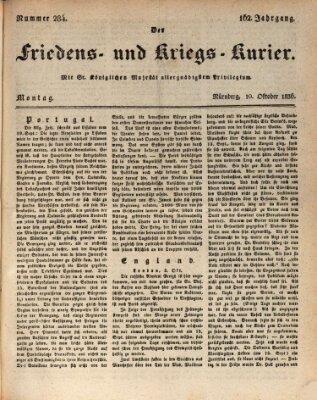 Der Friedens- u. Kriegs-Kurier (Nürnberger Friedens- und Kriegs-Kurier) Montag 10. Oktober 1836