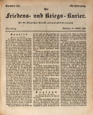 Der Friedens- u. Kriegs-Kurier (Nürnberger Friedens- und Kriegs-Kurier) Freitag 28. Oktober 1836