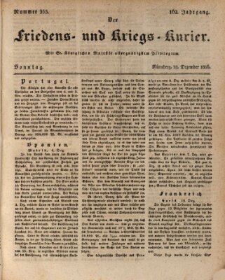 Der Friedens- u. Kriegs-Kurier (Nürnberger Friedens- und Kriegs-Kurier) Sonntag 18. Dezember 1836