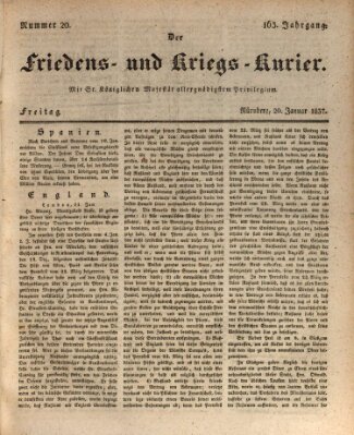 Der Friedens- u. Kriegs-Kurier (Nürnberger Friedens- und Kriegs-Kurier) Freitag 20. Januar 1837