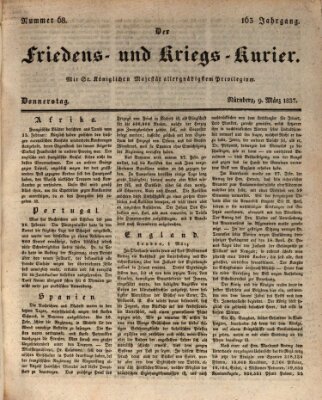 Der Friedens- u. Kriegs-Kurier (Nürnberger Friedens- und Kriegs-Kurier) Donnerstag 9. März 1837