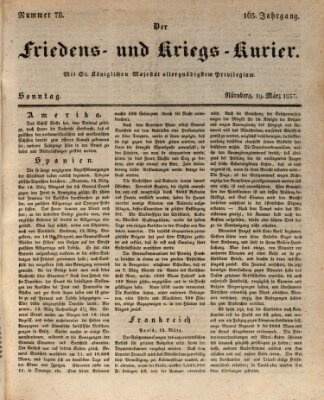 Der Friedens- u. Kriegs-Kurier (Nürnberger Friedens- und Kriegs-Kurier) Sonntag 19. März 1837