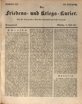 Der Friedens- u. Kriegs-Kurier (Nürnberger Friedens- und Kriegs-Kurier) Samstag 22. April 1837