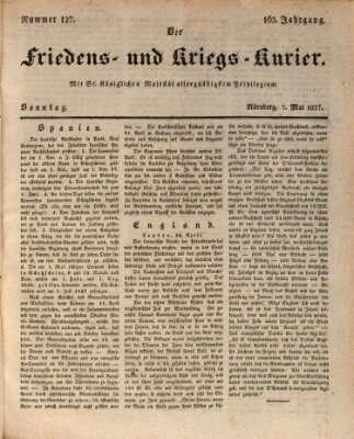 Der Friedens- u. Kriegs-Kurier (Nürnberger Friedens- und Kriegs-Kurier) Sonntag 7. Mai 1837