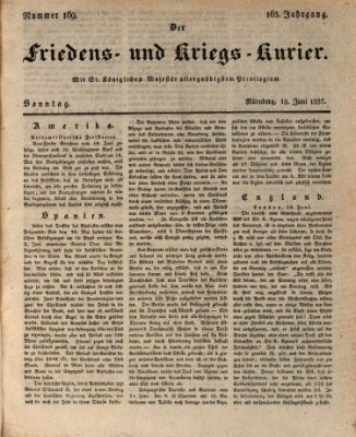 Der Friedens- u. Kriegs-Kurier (Nürnberger Friedens- und Kriegs-Kurier) Sonntag 18. Juni 1837