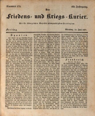 Der Friedens- u. Kriegs-Kurier (Nürnberger Friedens- und Kriegs-Kurier) Freitag 23. Juni 1837