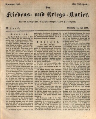 Der Friedens- u. Kriegs-Kurier (Nürnberger Friedens- und Kriegs-Kurier) Mittwoch 19. Juli 1837