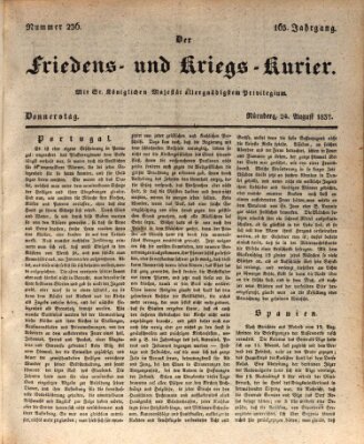 Der Friedens- u. Kriegs-Kurier (Nürnberger Friedens- und Kriegs-Kurier) Donnerstag 24. August 1837