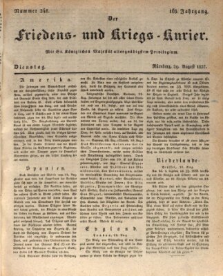 Der Friedens- u. Kriegs-Kurier (Nürnberger Friedens- und Kriegs-Kurier) Dienstag 29. August 1837