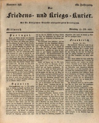 Der Friedens- u. Kriegs-Kurier (Nürnberger Friedens- und Kriegs-Kurier) Mittwoch 25. Oktober 1837