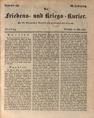 Der Friedens- u. Kriegs-Kurier (Nürnberger Friedens- und Kriegs-Kurier) Freitag 15. Dezember 1837