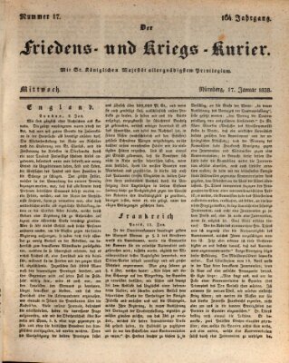 Der Friedens- u. Kriegs-Kurier (Nürnberger Friedens- und Kriegs-Kurier) Mittwoch 17. Januar 1838