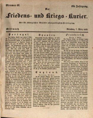 Der Friedens- u. Kriegs-Kurier (Nürnberger Friedens- und Kriegs-Kurier) Mittwoch 7. März 1838