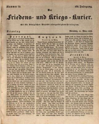 Der Friedens- u. Kriegs-Kurier (Nürnberger Friedens- und Kriegs-Kurier) Sonntag 11. März 1838