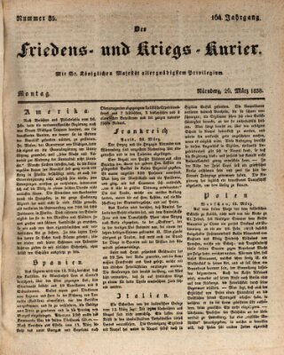 Der Friedens- u. Kriegs-Kurier (Nürnberger Friedens- und Kriegs-Kurier) Montag 26. März 1838