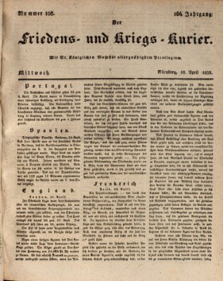 Der Friedens- u. Kriegs-Kurier (Nürnberger Friedens- und Kriegs-Kurier) Mittwoch 18. April 1838