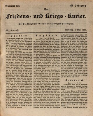 Der Friedens- u. Kriegs-Kurier (Nürnberger Friedens- und Kriegs-Kurier) Mittwoch 2. Mai 1838
