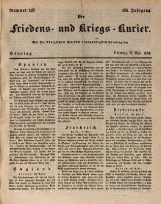 Der Friedens- u. Kriegs-Kurier (Nürnberger Friedens- und Kriegs-Kurier) Sonntag 6. Mai 1838