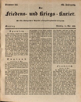 Der Friedens- u. Kriegs-Kurier (Nürnberger Friedens- und Kriegs-Kurier) Montag 14. Mai 1838