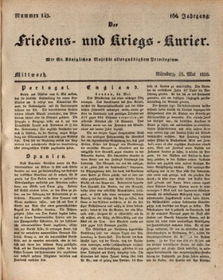 Der Friedens- u. Kriegs-Kurier (Nürnberger Friedens- und Kriegs-Kurier) Mittwoch 23. Mai 1838