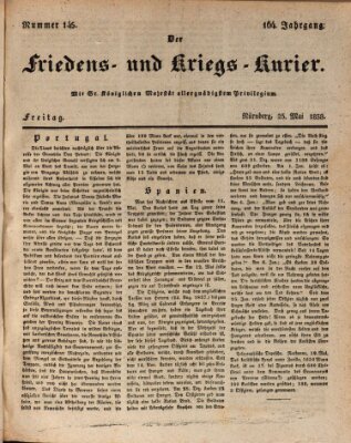 Der Friedens- u. Kriegs-Kurier (Nürnberger Friedens- und Kriegs-Kurier) Freitag 25. Mai 1838