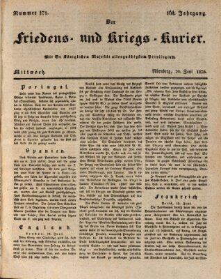 Der Friedens- u. Kriegs-Kurier (Nürnberger Friedens- und Kriegs-Kurier) Mittwoch 20. Juni 1838