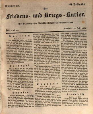 Der Friedens- u. Kriegs-Kurier (Nürnberger Friedens- und Kriegs-Kurier) Dienstag 24. Juli 1838