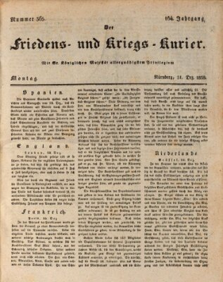 Der Friedens- u. Kriegs-Kurier (Nürnberger Friedens- und Kriegs-Kurier) Montag 31. Dezember 1838