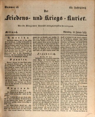 Der Friedens- u. Kriegs-Kurier (Nürnberger Friedens- und Kriegs-Kurier) Mittwoch 16. Januar 1839