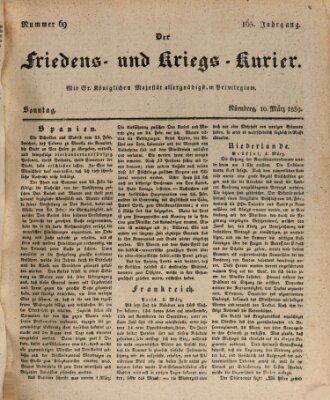 Der Friedens- u. Kriegs-Kurier (Nürnberger Friedens- und Kriegs-Kurier) Sonntag 10. März 1839