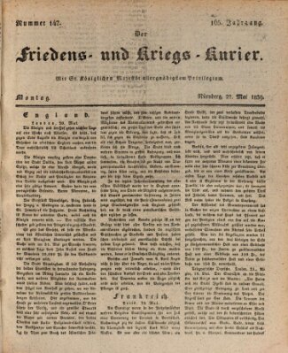 Der Friedens- u. Kriegs-Kurier (Nürnberger Friedens- und Kriegs-Kurier) Montag 27. Mai 1839