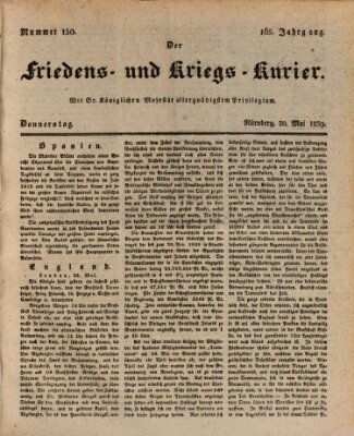 Der Friedens- u. Kriegs-Kurier (Nürnberger Friedens- und Kriegs-Kurier) Donnerstag 30. Mai 1839