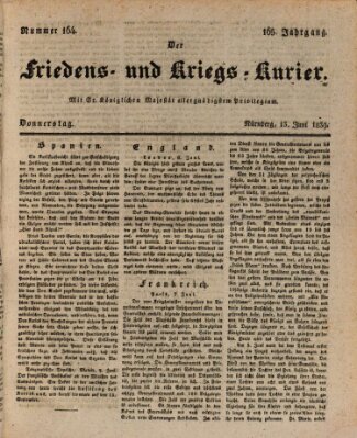 Der Friedens- u. Kriegs-Kurier (Nürnberger Friedens- und Kriegs-Kurier) Donnerstag 13. Juni 1839