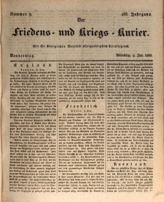 Der Friedens- u. Kriegs-Kurier (Nürnberger Friedens- und Kriegs-Kurier) Donnerstag 9. Januar 1840