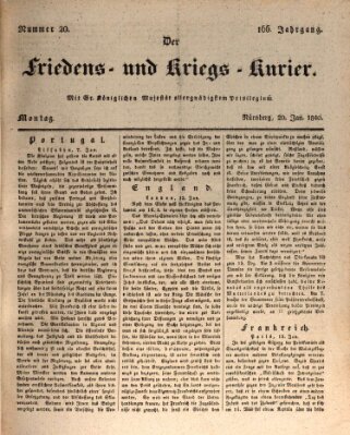 Der Friedens- u. Kriegs-Kurier (Nürnberger Friedens- und Kriegs-Kurier) Montag 20. Januar 1840