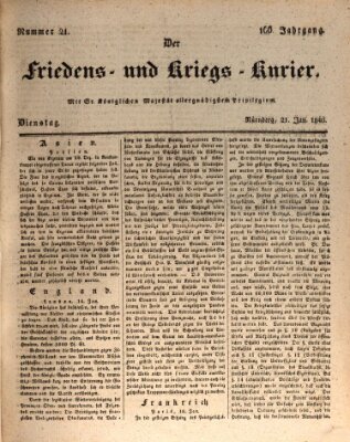 Der Friedens- u. Kriegs-Kurier (Nürnberger Friedens- und Kriegs-Kurier) Dienstag 21. Januar 1840