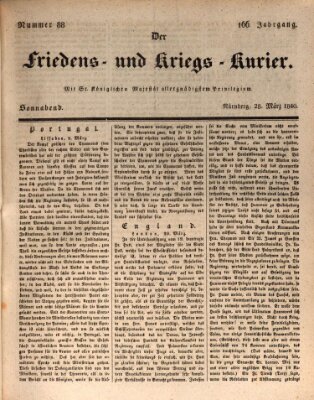 Der Friedens- u. Kriegs-Kurier (Nürnberger Friedens- und Kriegs-Kurier) Samstag 28. März 1840